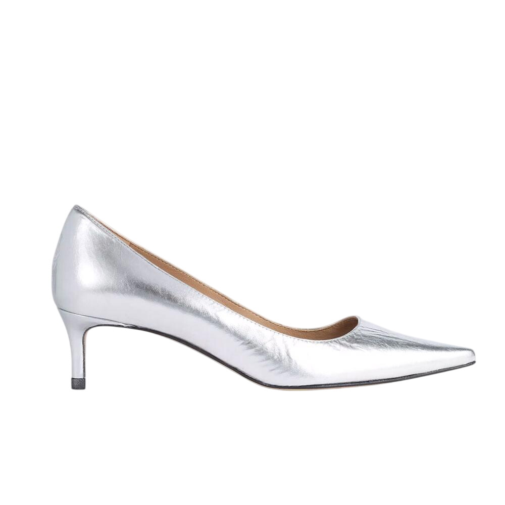 L.K. Bennett Ava Metallic Leather Low Heel Courts